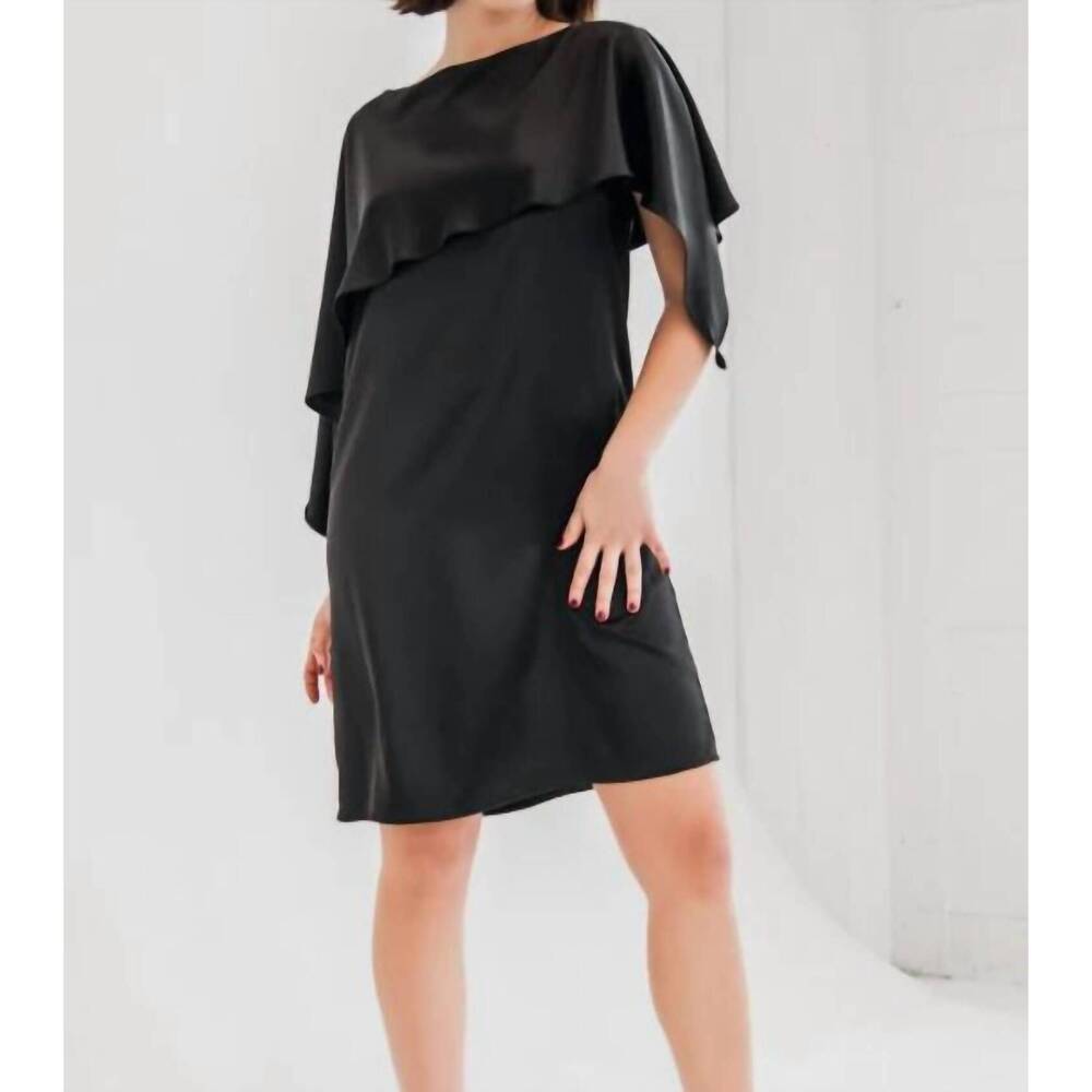 NEW POSH overlay cocktail mini dress in black